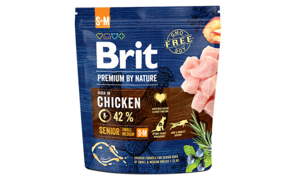 BRIT PREMIUM BY NATURE SENIOR S/M 1KG