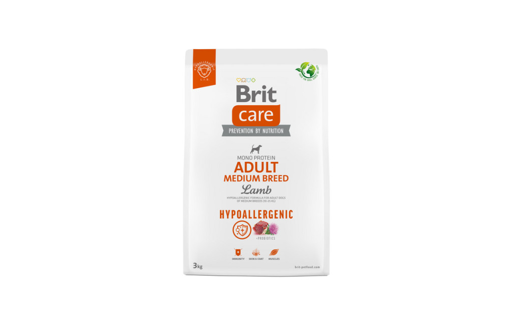 BRIT CARE ADULT MEDIUM HYPOALLERGENIC ΑΡΝΙ 3KG