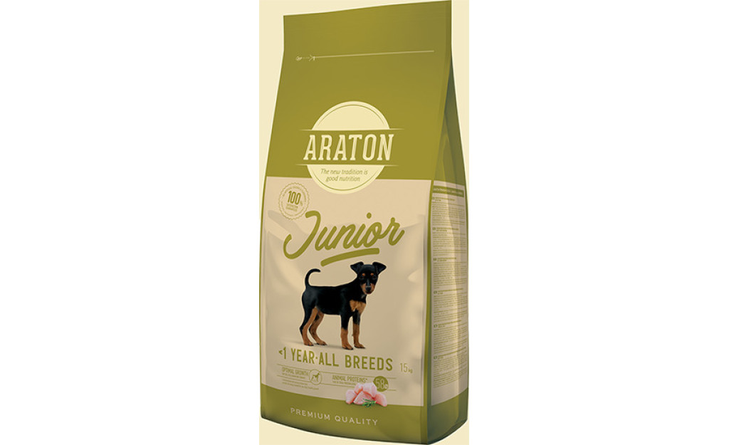 ΤΡΟΦΗ ΣΚΥΛΟΥ ARATON JUNIOR ALL BREEDS ΚΟΤΟΠΟΥΛΟ 15KG