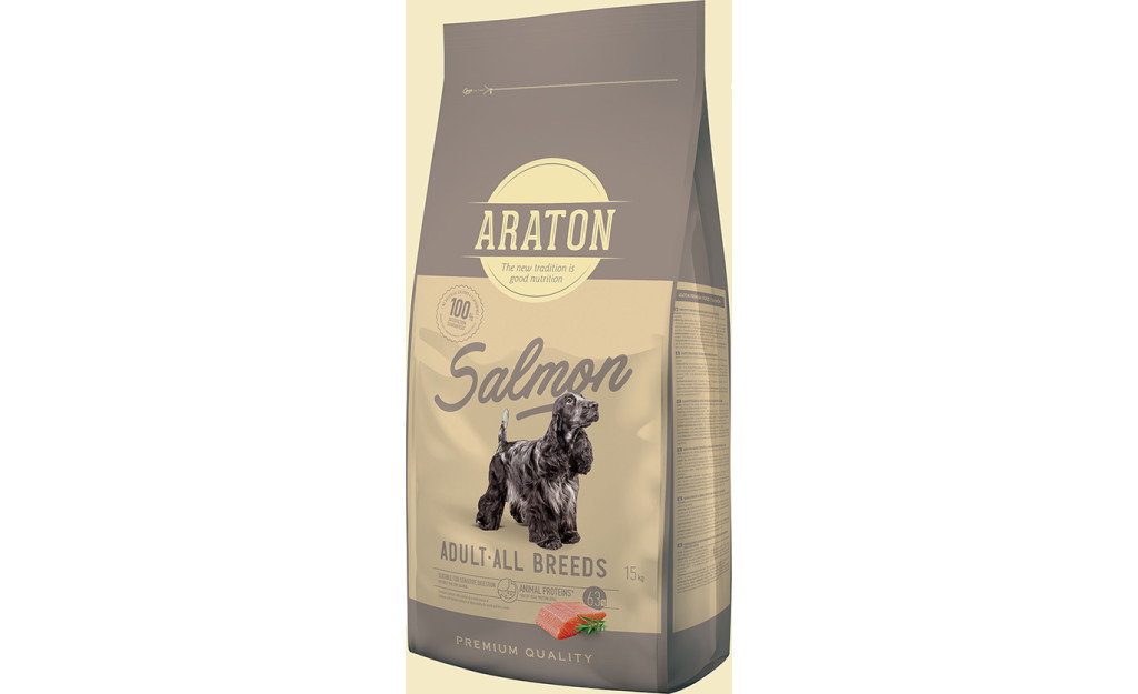 ΤΡΟΦΗ ΣΚΥΛΟΥ ARATON ADULT ALL BREEDS ΣΟΛΟΜΟΣ 15KG