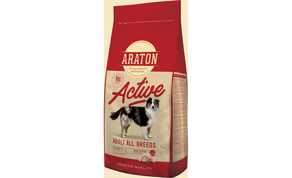 ΤΡΟΦΗ ΣΚΥΛΟΥ ARATON ADULT ACTIVE ALL BREEDS ΚΟΤΟΠΟΥΛΟ 15KG