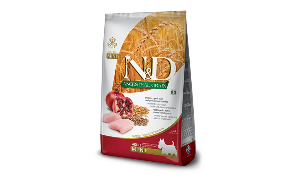 ΤΡΟΦΗ ΣΚΥΛΟY N&D ADULT MINI LOW GRAIN ΚΟΤΟΠΟΥΛΟ & ΡΟΔΙ 2.5KG 