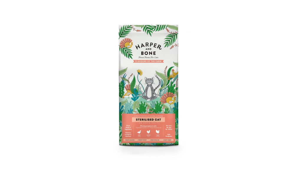 ΤΡΟΦΗ ΓΑΤΑΣ HARPER & BONE STERILISED FLAVOURS FARM 5KG
