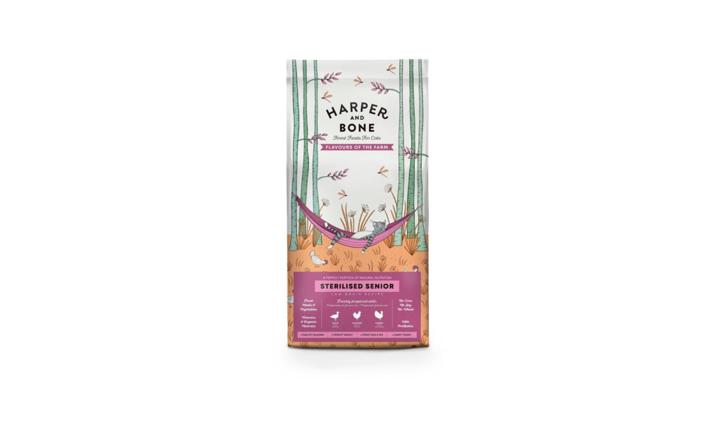 ΤΡΟΦΗ ΓΑΤΑΣ HARPER & BONE SENIOR STERILISED FLAVOURS FARM 2KG