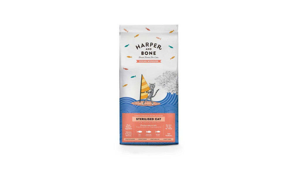 ΤΡΟΦΗ ΓΑΤΑΣ HARPER & BONE STERILISED OCEAN WONDERS 2KG