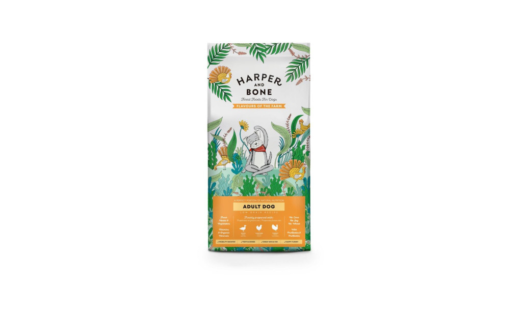 ΤΡΟΦΗ ΣΚΥΛΟΥ HARPER & BONE ADULT MEDIUM LARGE FLAVOURS FARM 12KG