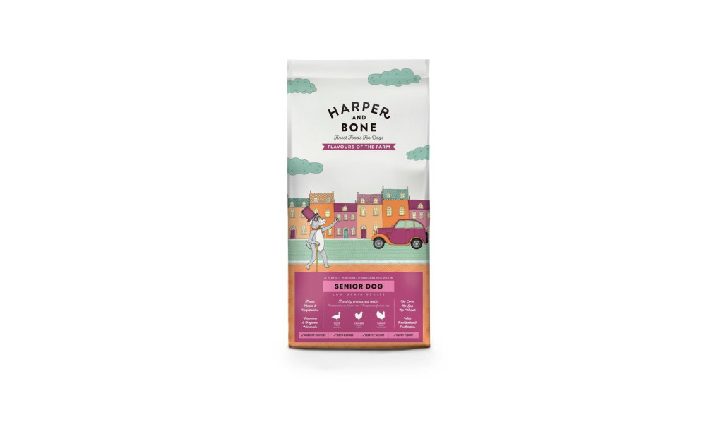 ΤΡΟΦΗ ΣΚΥΛΟΥ HARPER & BONE SENIOR LIGHT FLAVOURS FARM 12KG
