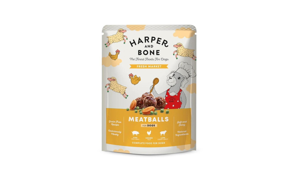 ΛΙΧΟΥΔΙΑ ΣΚΥΛΟΥ HARPER & BONE MEATBALLS FRESH MARKET 300GR