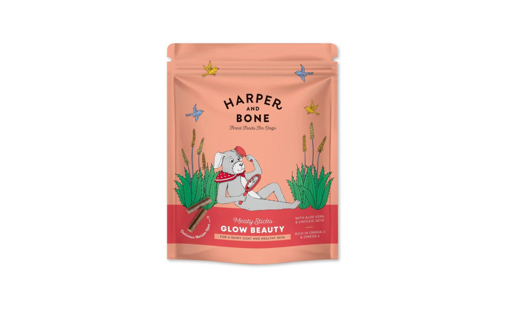 ΛΙΧΟΥΔΙΑ ΣΚΥΛΟΥ HARPER & BONE MEATY STICKS GLOW BEAUTY (SKIN & HAIR) 75GR