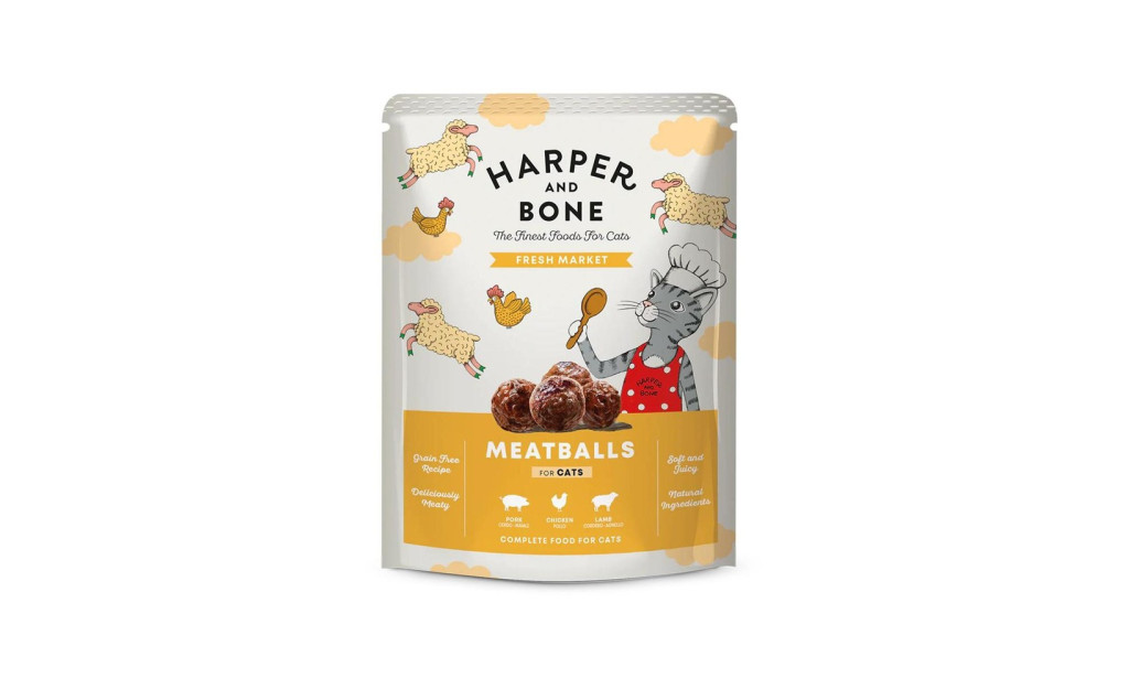 ΛΙΧΟΥΔΙΑ ΓΑΤΑΣ HARPER & BONE MEATBALLS FRESH MARKET 85GR