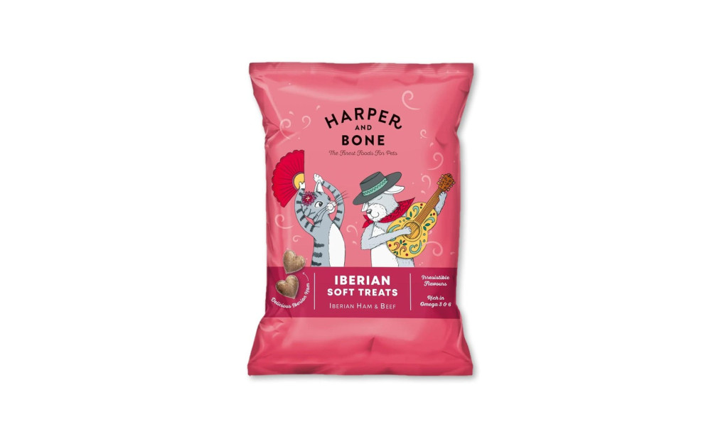 ΛΙΧΟΥΔΙΑ ΓΑΤΑΣ HARPER & BONE IBERIAN SOFT TREATS ΜΟΣΧΑΡΙ 90GR