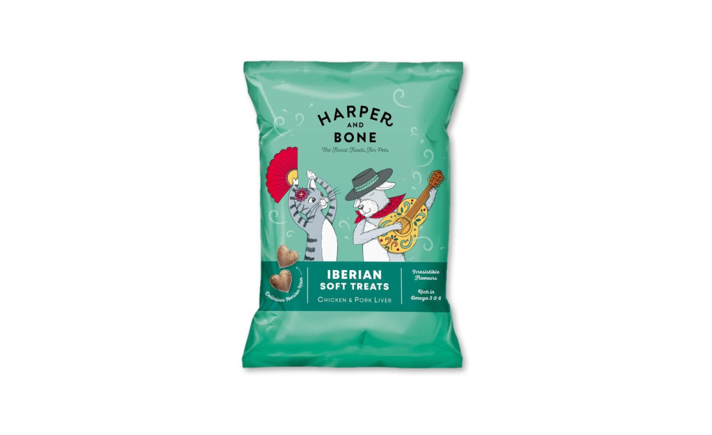 ΛΙΧΟΥΔΙΑ ΓΑΤΑΣ HARPER & BONE IBERIAN SOFT TREATS ΚΟΤΟΠΟΥΛΟ & ΧΟΙΡΙΝΟ 90GR