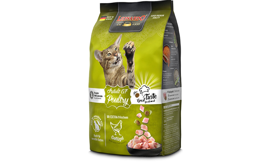 ΤΡΟΦΗ ΓΑΤΑΣ  LEONARDO ADULT GF POULTRY 300GR