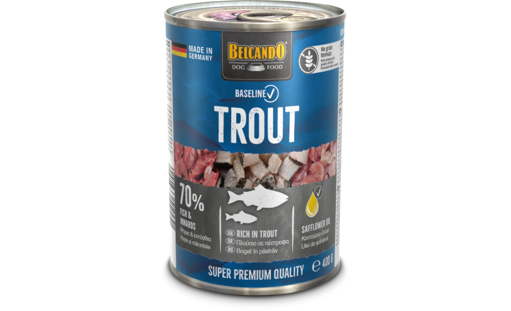 ΚΟΝΣΕΡΒΑ ΣΚΥΛΟΥ BELCANDO BASELINE ΠΕΣΤΡΟΦΑ 400GR