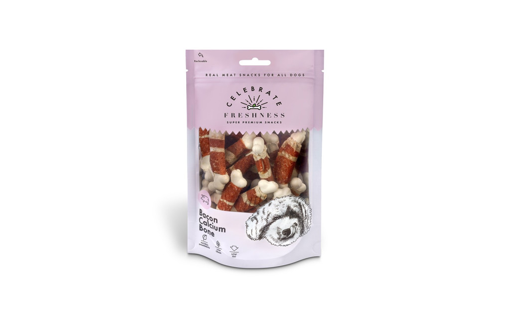 ΛΙΧΟΥΔΙΑ CELEBRATE FRESHNESS BACON CALCIUM BONE 100GR