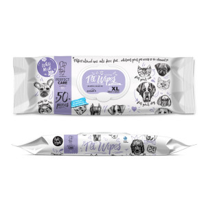 PERFECT CARE PET WIPES ΜΕ ΧΛΩΡΕΞΙΔΙΝΗ WHITE MUSK (50 ΜΑΝΤ.)