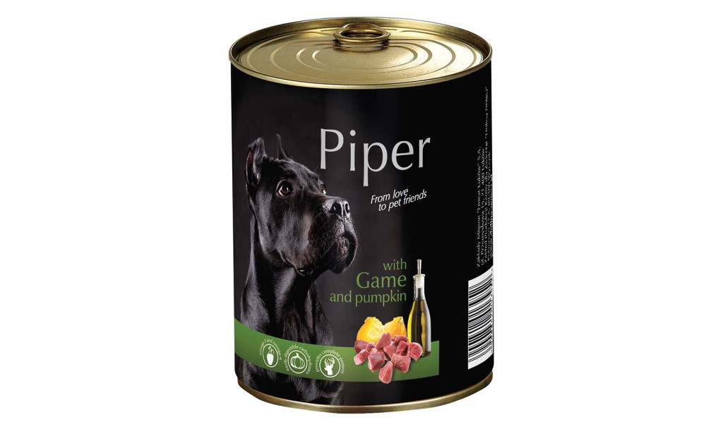 ΚΟΝΣΕΡΒΑ ΣΚΥΛΟΥ PIPER ADULT ΚΥΝΗΓΙ & ΚΟΛΟΚΥΘΑ 400GR