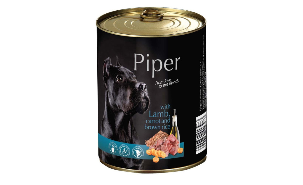 ΚΟΝΣΕΡΒΑ ΣΚΥΛΟΥ PIPER ADULT ΑΡΝΙ & ΚΑΡΟΤΟ & ΚΑΣΤΑΝΟ ΡΥΖΙ 400GR