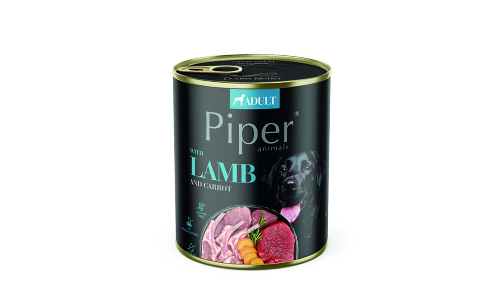 ΚΟΝΣΕΡΒΑ ΣΚΥΛΟΥ PIPER ADULT ΑΡΝΙ & ΚΑΡΟΤΟ & ΚΑΣΤΑΝΟ ΡΥΖΙ 800GR