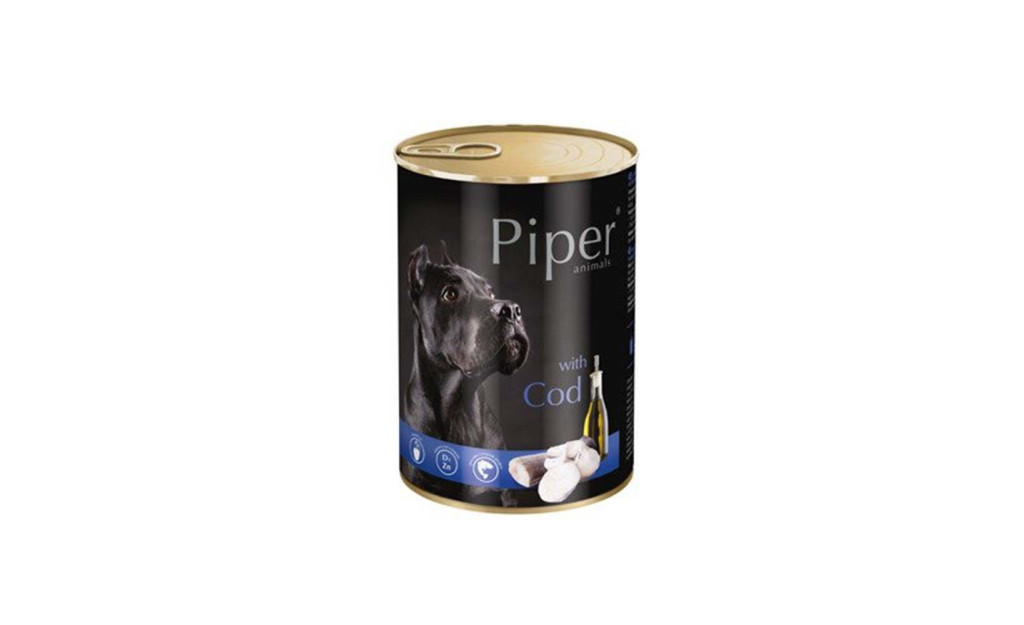 ΚΟΝΣΕΡΒΑ ΣΚΥΛΟΥ PIPER ADULT ΜΠΑΚΑΛΙΑΡΟΣ 400GR