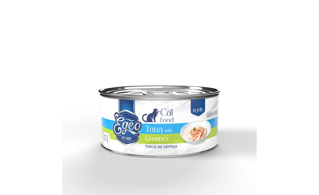 ΚΟΝΣΕΡΒΑ ΓΑΤΑΣ EGEO ADULT ΤΟΝΟΣ ΜΕ ΣΦΥΡΙΔΑ ΣΕ ΖΕΛΕ 85GR