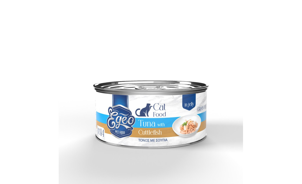 ΚΟΝΣΕΡΒΑ ΓΑΤΑΣ EGEO ADULT ΤΟΝΟΣ ΜΕ ΣΟΥΠΙΑ ΣΕ ΖΕΛΕ 85GR