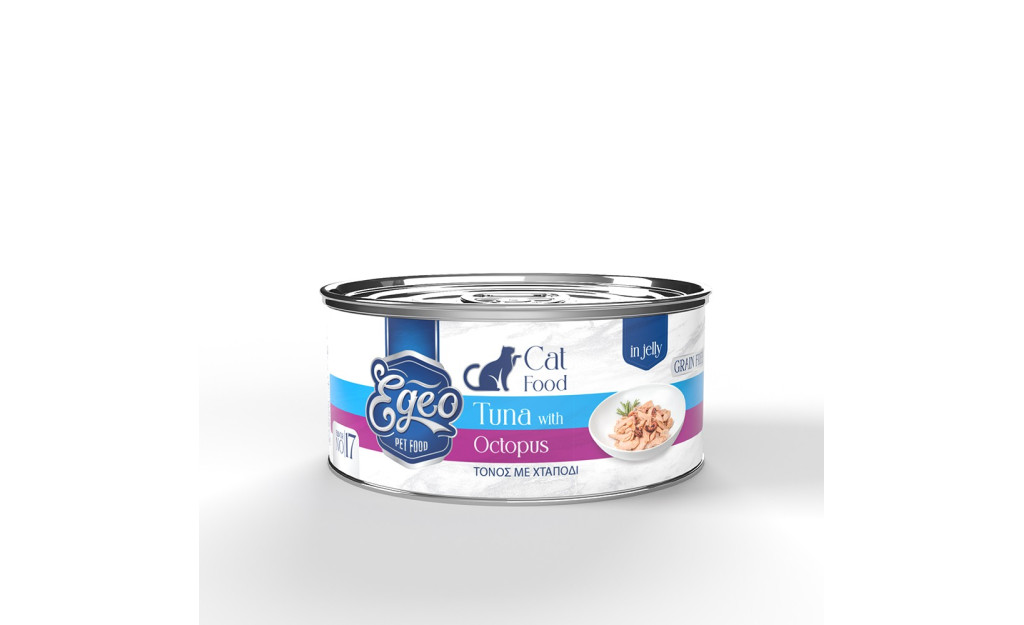 ΚΟΝΣΕΡΒΑ ΓΑΤΑΣ EGEO ADULT ΤΟΝΟΣ ΜΕ ΧΤΑΠΟΔΙ ΣΕ ΖΕΛΕ 85GR