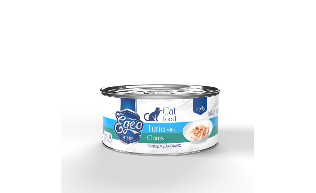 ΚΟΝΣΕΡΒΑ ΓΑΤΑΣ EGEO ADULT ΤΟΝΟΣ ΜΕ ΑΧΙΒΑΔΕΣ ΣΕ ΖΕΛΕ 85GR