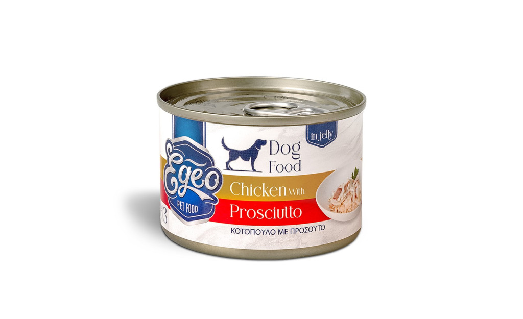 ΚΟΝΣΕΡΒΑ ΣΚΥΛΟΥ EGEO ADULT ΚΟΤΟΠΟΥΛΟ ΜΕ ΠΡΟΣΟΥΤΟ ΣΕ ΖΕΛΕ 160GR