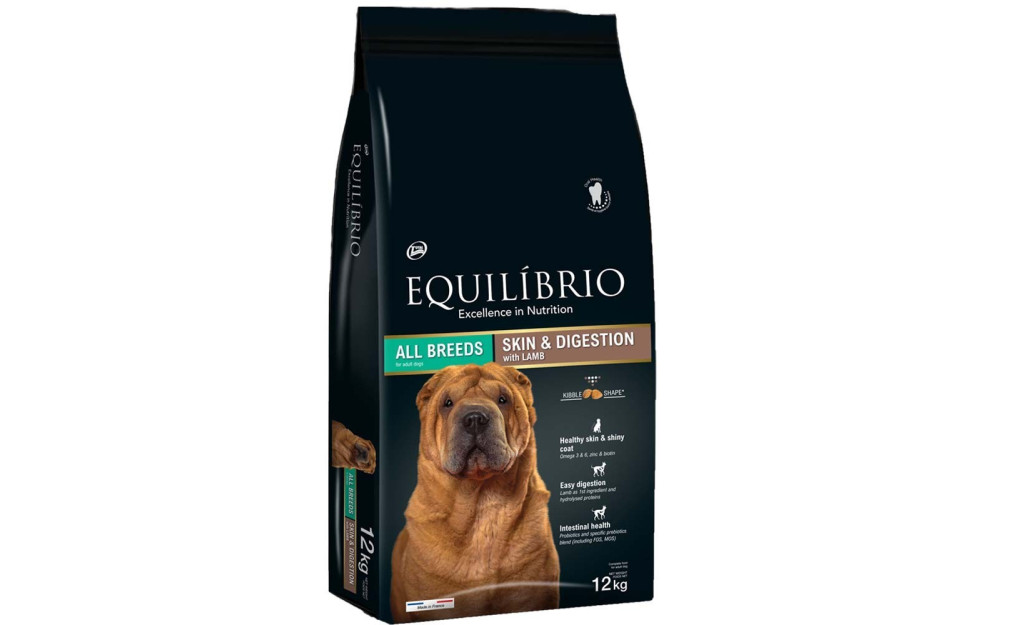 ΤΡΟΦΗ ΣΚΥΛΟΥ EQUILIBRIO SKIN & DIGESTION ΑΡΝΙ 12KG