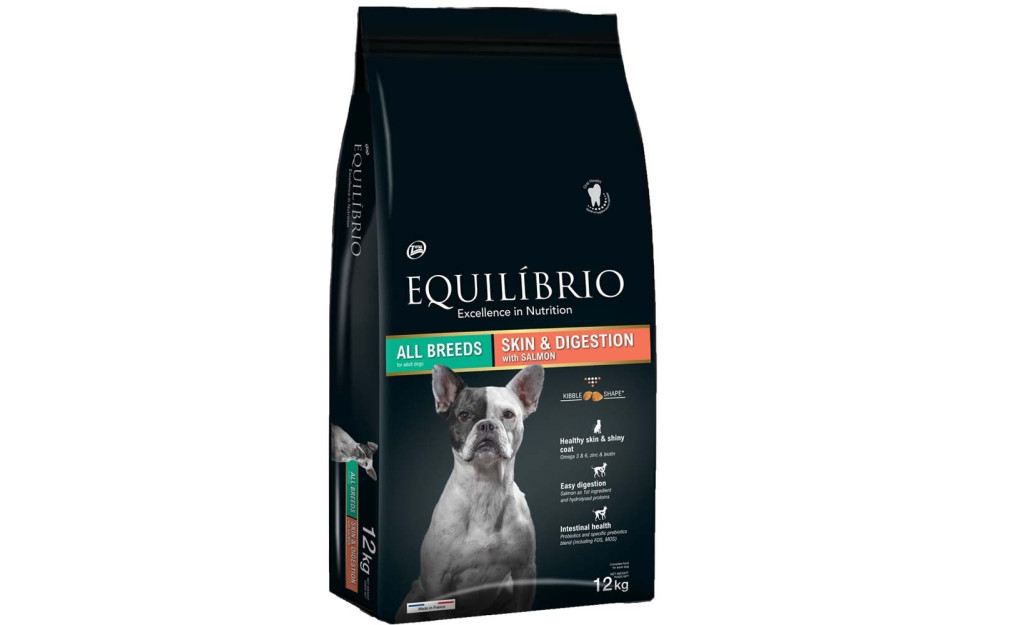 ΤΡΟΦΗ ΣΚΥΛΟΥ EQUILIBRIO SKIN & DIGESTION ΣΟΛΟΜΟΣ 12KG