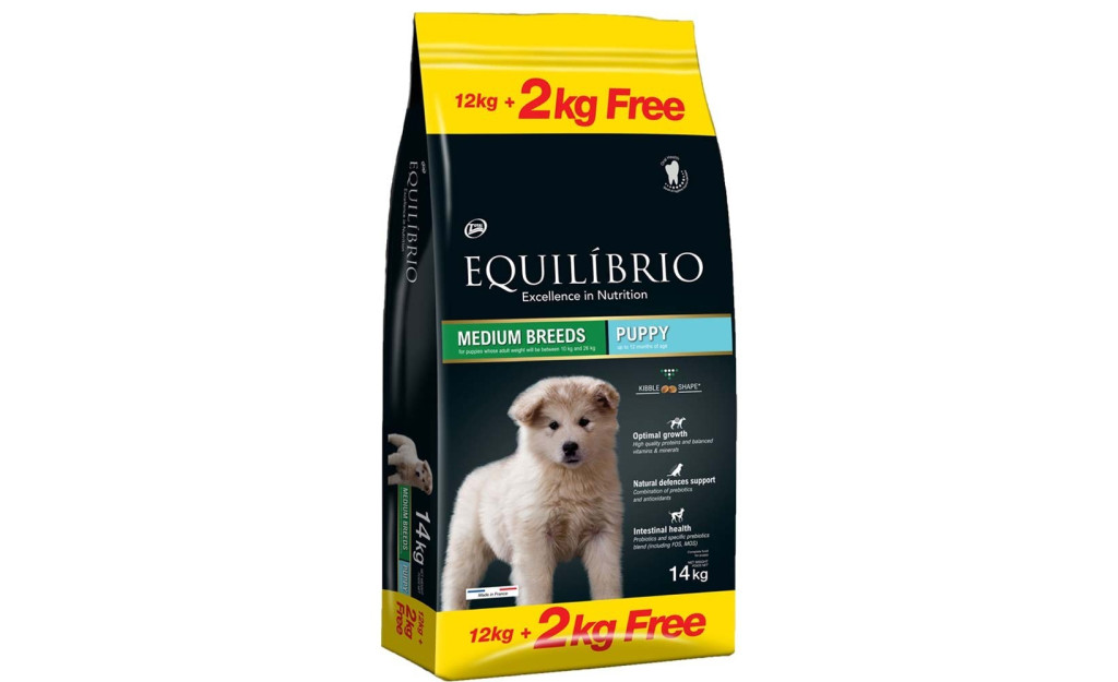 ΤΡΟΦΗ ΣΚΥΛΟΥ EQUILIBRIO PUPPY MEDIUM BREED 12+2KG
