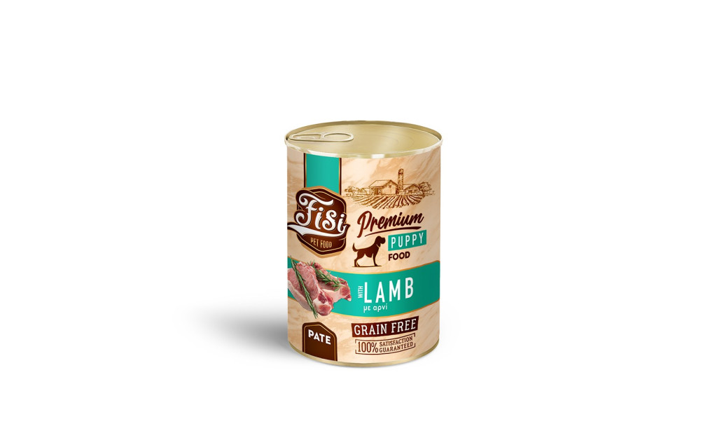 ΚΟΝΣΕΡΒΑ ΣΚΥΛΟΥ FISI PUPPY ΑΡΝΙ ΠΑΤΕ 400GR