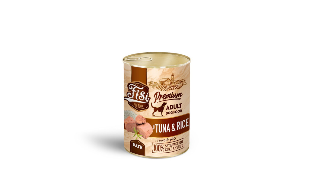 ΚΟΝΣΕΡΒΑ ΣΚΥΛΟΥ FISI ADULT ΤΟΝΟΣ ΜΕ ΡΥΖΙ ΠΑΤΕ 400GR