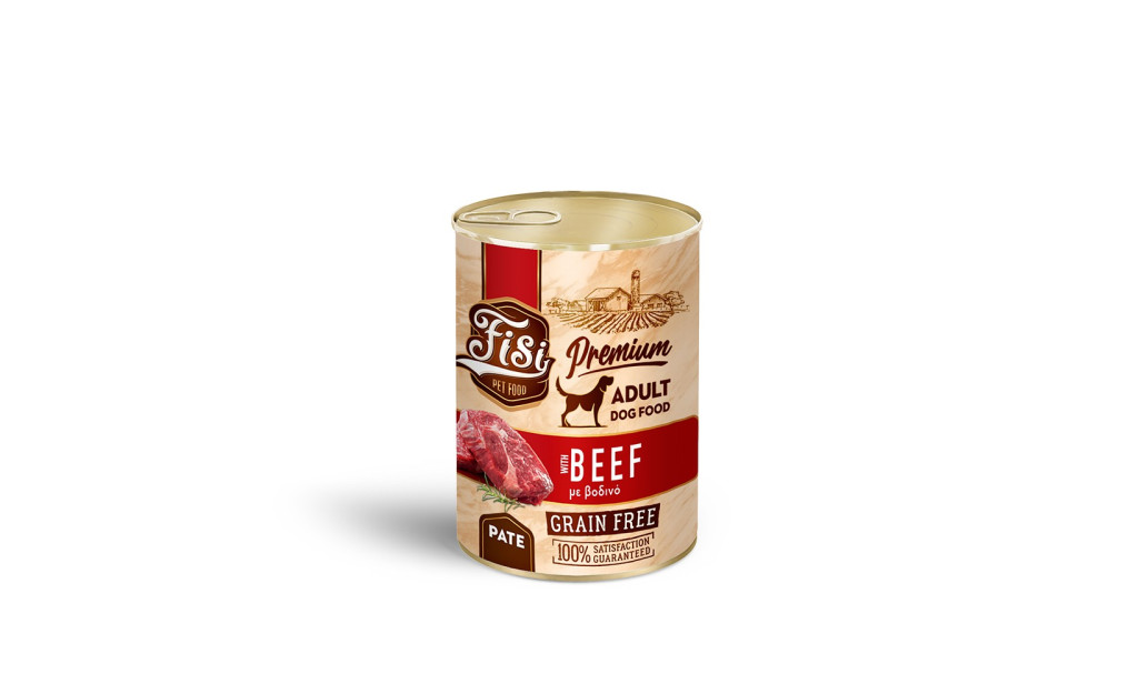 ΚΟΝΣΕΡΒΑ ΣΚΥΛΟΥ FISI ADULT ΒΟΔΙΝΟ ΠΑΤΕ 400GR