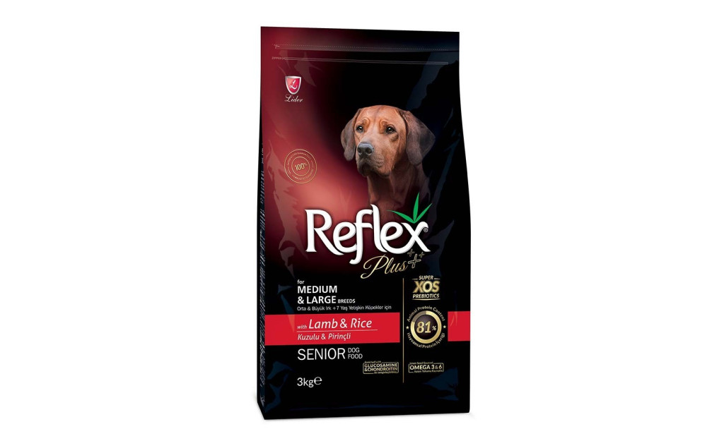 ΤΡΟΦΗ ΣΚΥΛΟΥ REFLEX PLUS MEDIUM/LARGE SENIOR ΑΡΝΙ 3KG