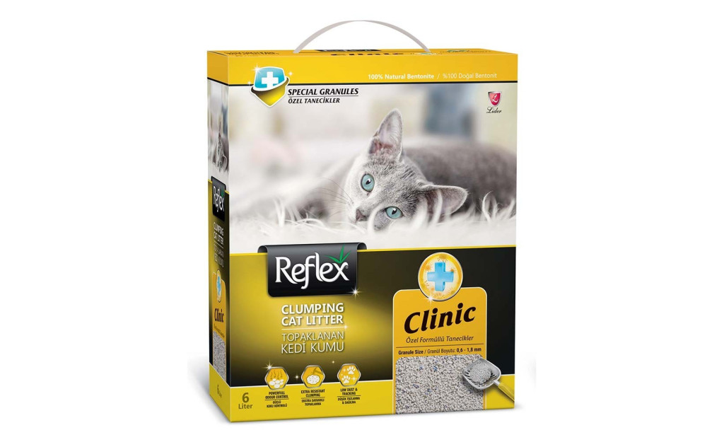 ΑΜΜΟΣ ΓΑΤΑΣ REFLEX CLUMPING BENTONITE CLINIC FRESH SCENTED 6L