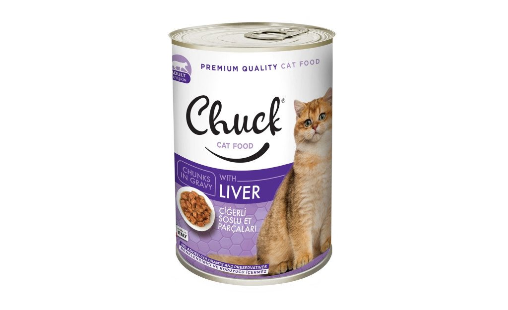 ΚΟΝΣΕΡΒΑ ΓΑΤΑΣ CHUCK ΣΥΚΩΤΙ ΚΟΜΜΑΤΑΚΙΑ 400GR
