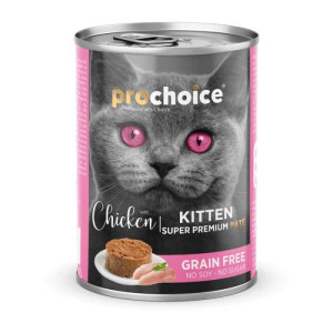 ΚΟΝΣΕΡΒΑ ΓΑΤΑΣ PRO CHOICE KITTEN ΚΟΤΟΠΟΥΛΟ 400GR