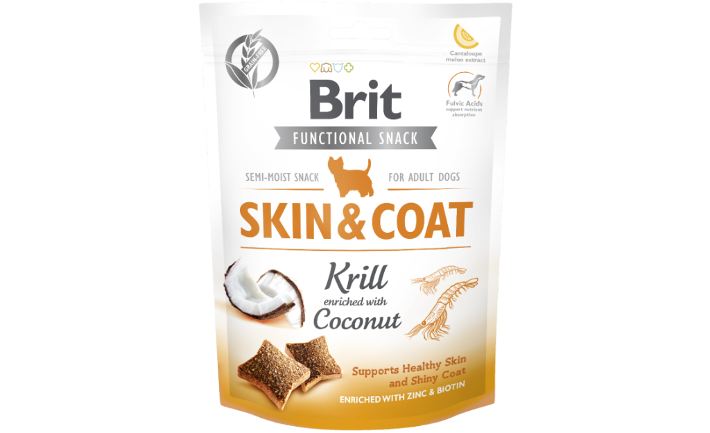 BRIT FUNCTIONAL SNACK ANTIPARASITIC KRILL & ΚΑΡΥΔΑ 150GR
