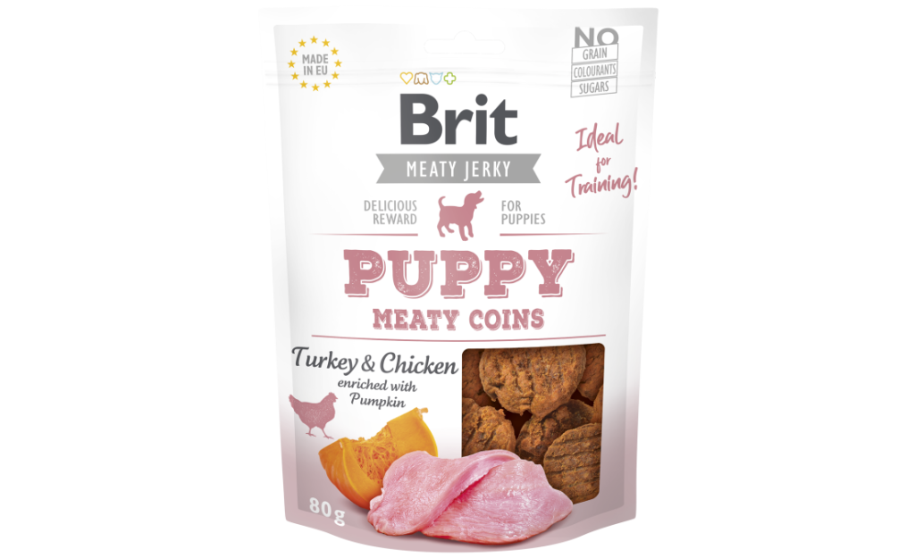 BRIT MEATY JERKY SNACK PUPPY ΓΑΛΟΠΟΥΛΑ 80GR