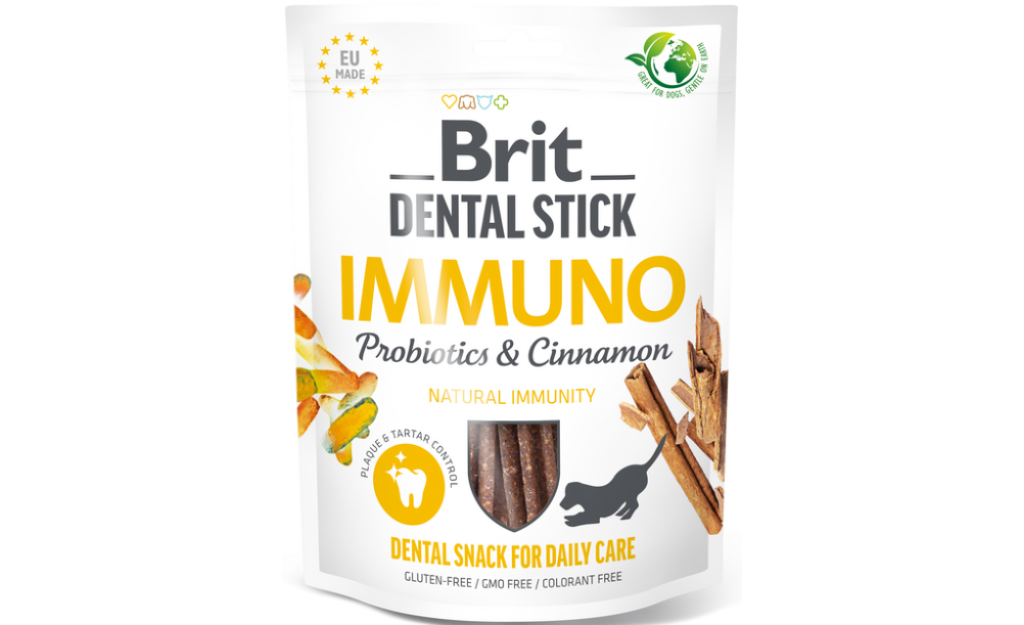 BRIT DENTAL STICK IMMUNO ΠΡΟΒΙΟΤΙΚΑ & ΚΑΝΕΛΑ 251GR (7 ΤΜΧ)