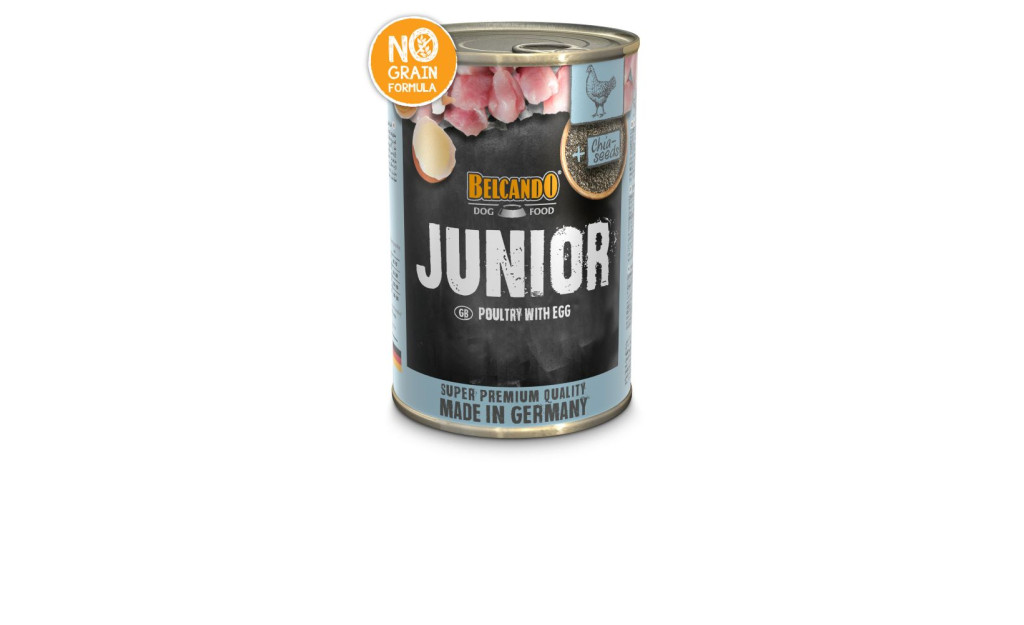 ΚΟΝΣΕΡΒΑ ΣΚΥΛΟΥ BELCANDO JUNIOR ΠΟΥΛΕΡΙΚΑ & ΑΥΓΟ 400GR