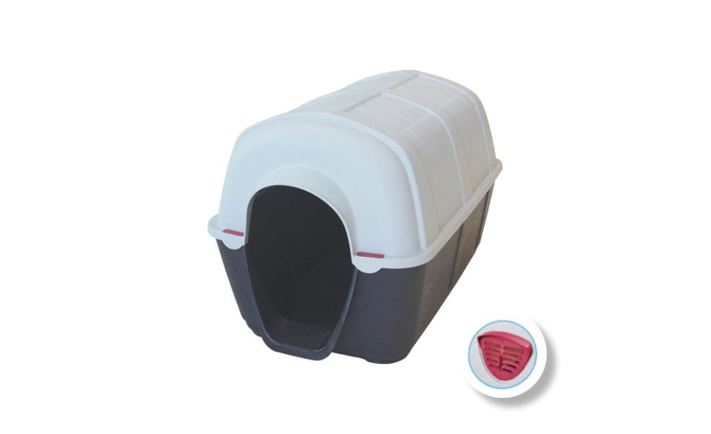 ΣΠΙΤΑΚΙ ΣΚΥΛΟΥ GLEE OLYMPUS  ΛΕΥΚΟ-ΜΑΥΡΟ 69.5x44x44CM